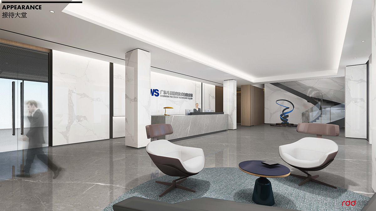 辦公室前臺效果圖