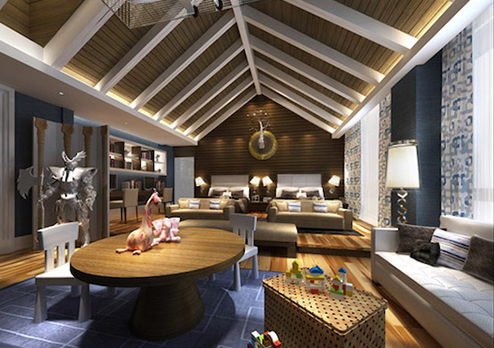 南湖頤和高爾夫謝宅別墅軟裝設(shè)計(jì)裝修